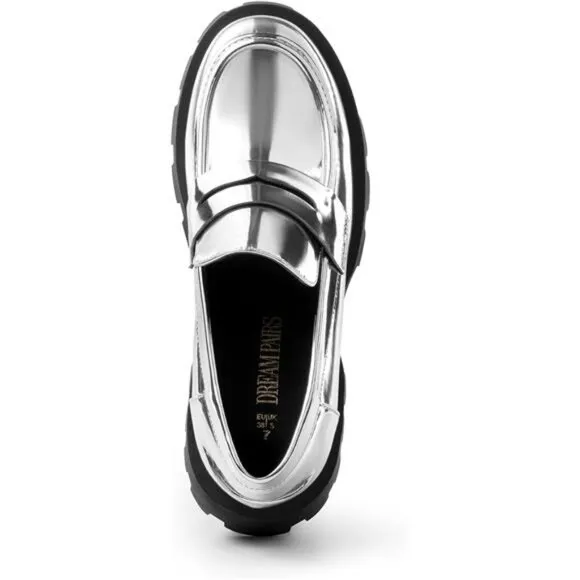 Business Casual Shoes for Women SIlver Pat