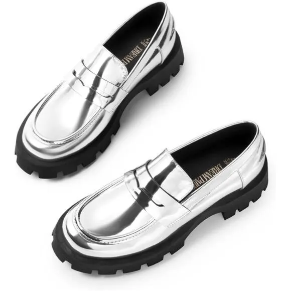 Business Casual Shoes for Women SIlver Pat