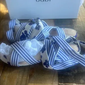 CAbi Blue and White Shoes