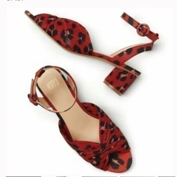 Cabi red Siren Sandal Red Leopard Print Size 9