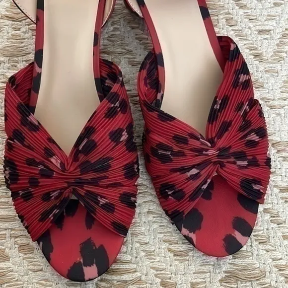 Cabi red Siren Sandal Red Leopard Print Size 9