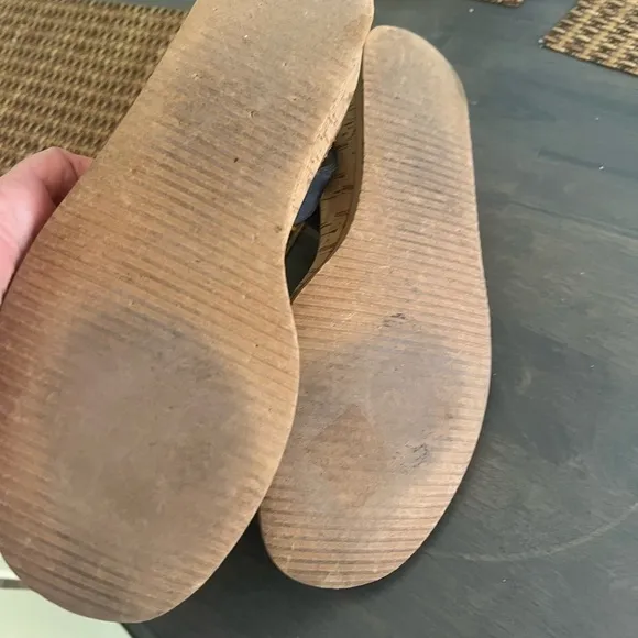 Calaxini blue wedge espadrilles sandals