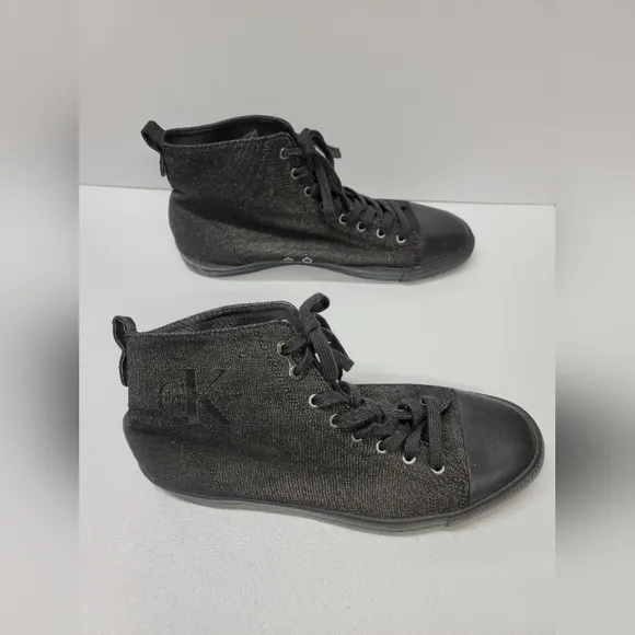 Calvin Klein Bensi CK Monogram High Top Mens Designer Sneakers Shoes 11.5