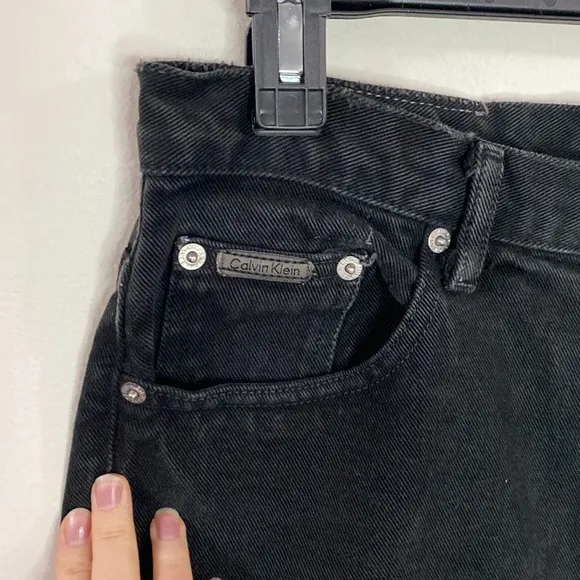 Calvin Klein vintage black high rise mom jeans size 10