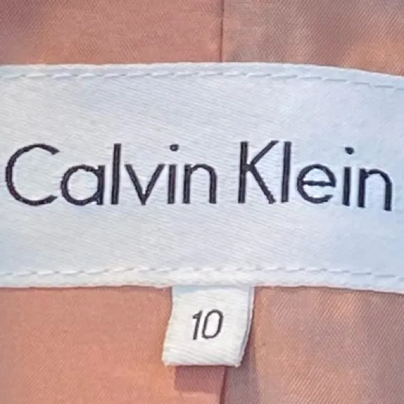 Calvin Klein Wool Cashmere Pea Coat Classic Sophisticated Luxury Brown Size 10