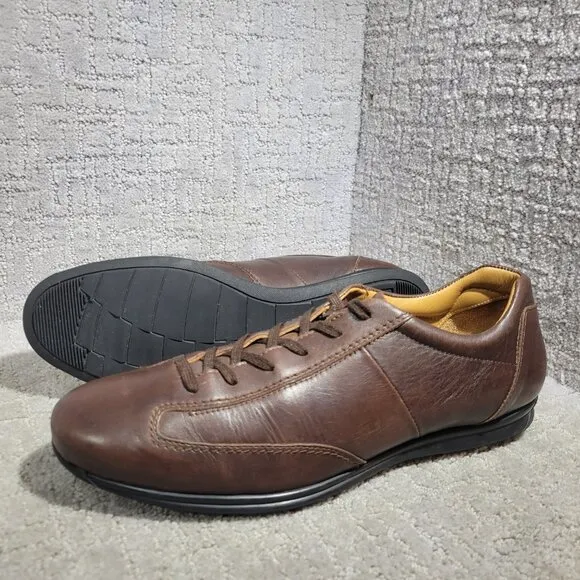 Campobello Men's Size 11 US Brown Leather Lace-Up Shoes Made in Portugal