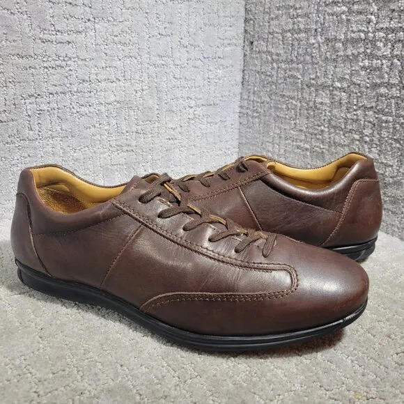 Campobello Men's Size 11 US Brown Leather Lace-Up Shoes Made in Portugal