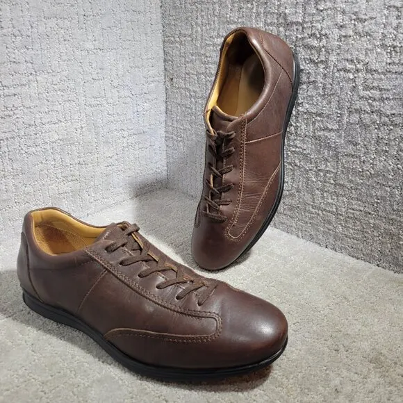 Campobello Men's Size 11 US Brown Leather Lace-Up Shoes Made in Portugal