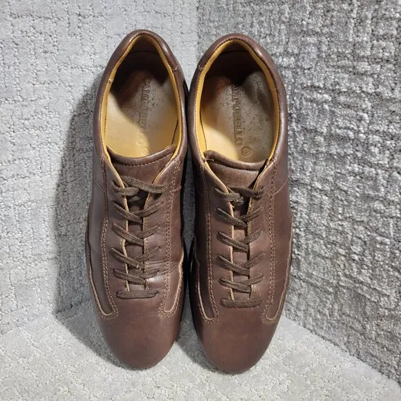 Campobello Men's Size 11 US Brown Leather Lace-Up Shoes Made in Portugal