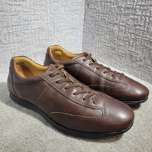 Campobello Men's Size 11 US Brown Leather Lace-Up Shoes Made in Portugal