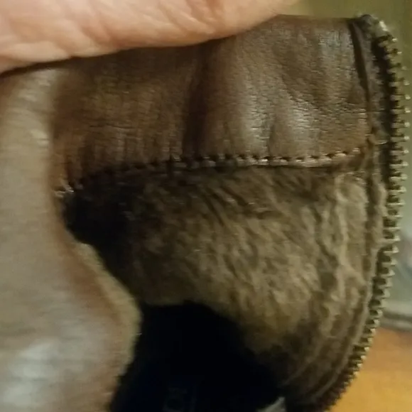 Canal grande bruna fur lined ankle bootie