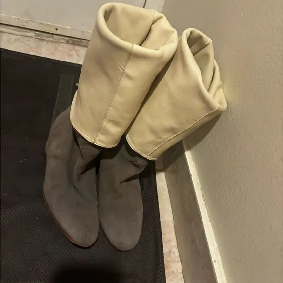 Candela Over The Knee Heel Boots gray wedge boot heels cute shoes