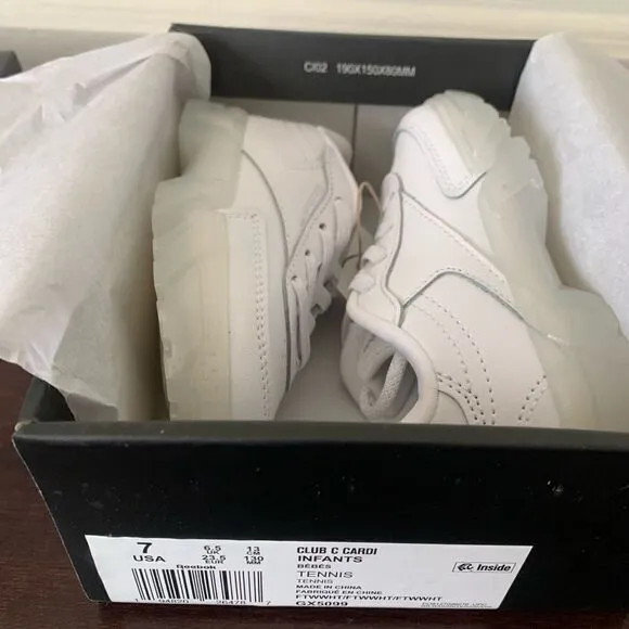 Cardi B X Reebok leather platform sneaker size 7 in white new