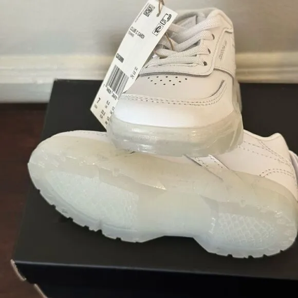 Cardi B X Reebok leather platform sneaker size 7 in white new
