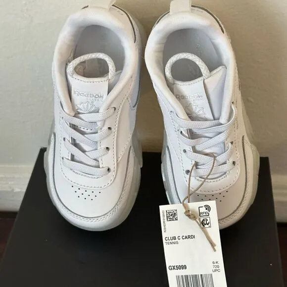 Cardi B X Reebok leather platform sneaker size 7 in white new