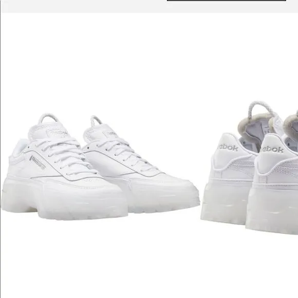 Cardi B X Reebok leather platform sneaker size 7 in white new
