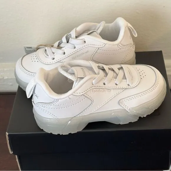 Cardi B X Reebok leather platform sneaker size 7 in white new