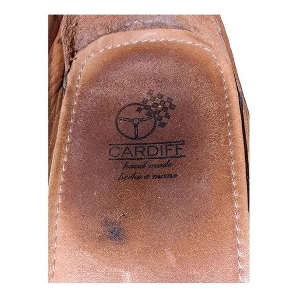 Cardiff Black Handmade Portuguese leather driving shoes Size 12.5 GUC