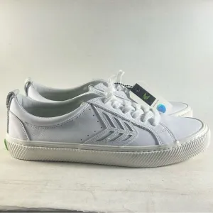 Cariuma Catiba Low Premium Leather Shoes High Top Sneakers White Size 10.5