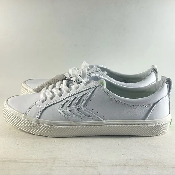 Cariuma Catiba Low Premium Leather Shoes High Top Sneakers White Size 10.5