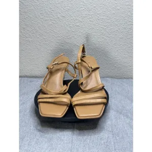 Caslon Paola Wedge Tan Strap Sandal Size 8.5