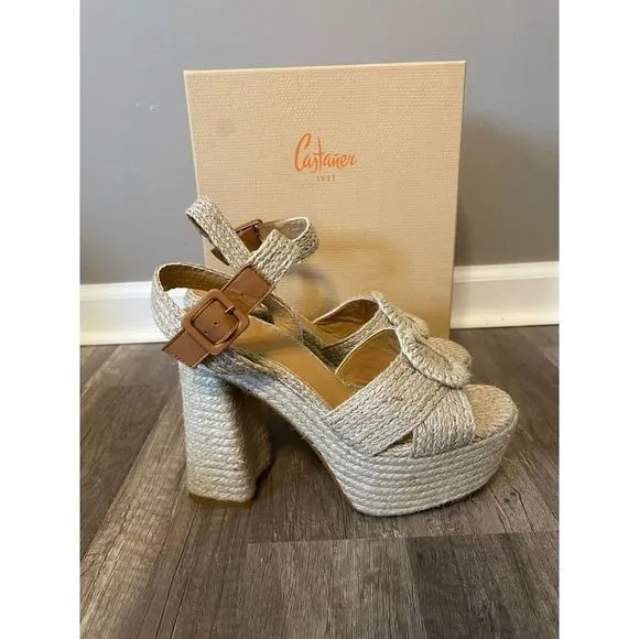 Castaner Amaia Raffia Platform Sandals
