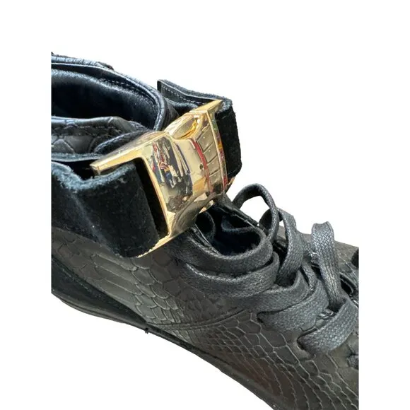 Cayler &amp; Sons men’s black leather Hamachi shoes sneakers size 9 SKU 3327
