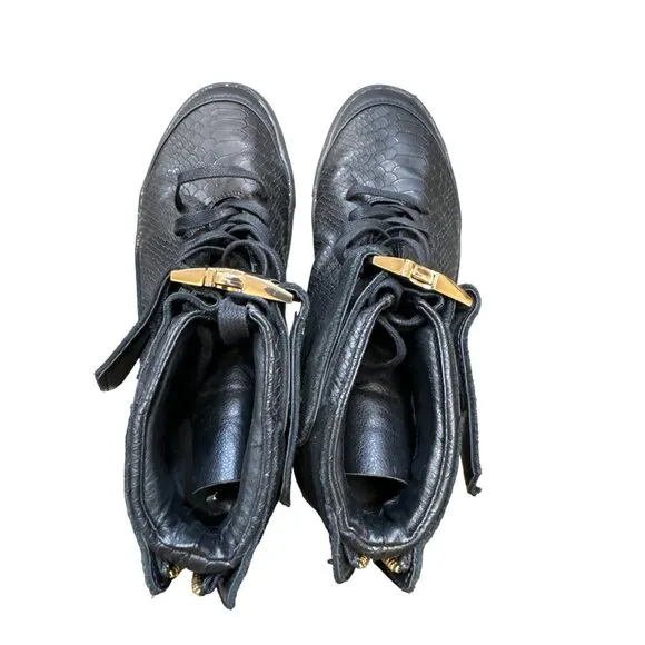 Cayler &amp; Sons men’s black leather Hamachi shoes sneakers size 9 SKU 3327