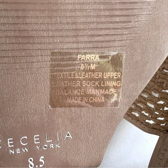 Cecelia New York Farra Wedge Women's Sandal Size 8.5 #581