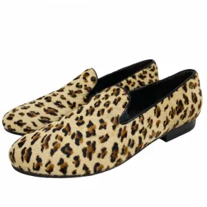Cecilia Bringheli Leopard Calf Hair Loafer Shoes