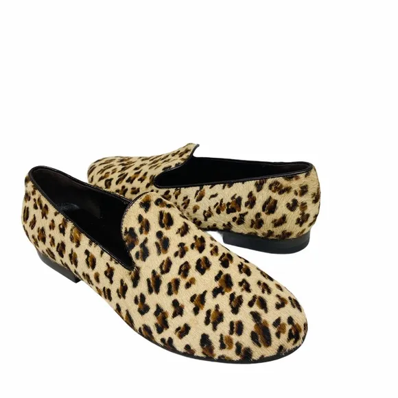 Cecilia Bringheli Leopard Calf Hair Loafer Shoes