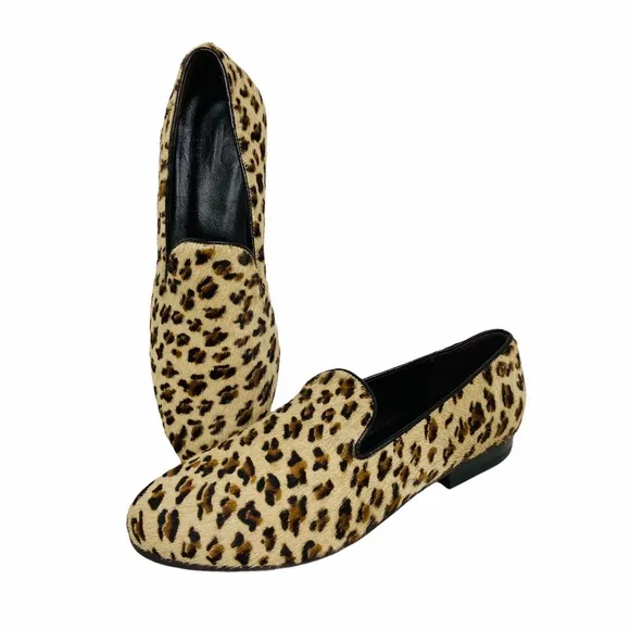 Cecilia Bringheli Leopard Calf Hair Loafer Shoes