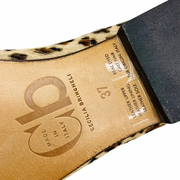 Cecilia Bringheli Leopard Calf Hair Loafer Shoes