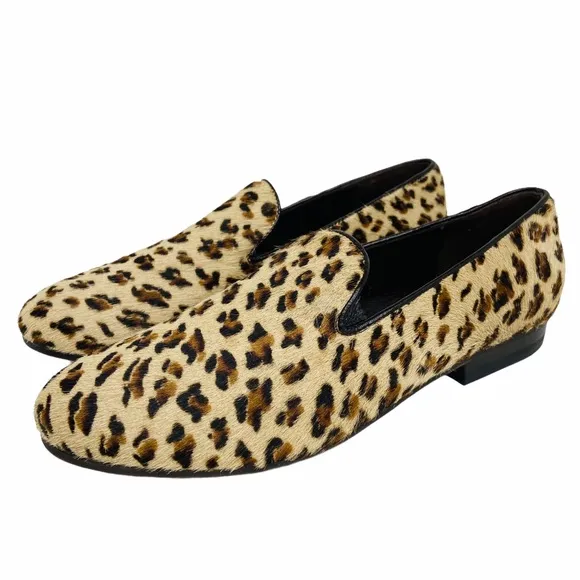 Cecilia Bringheli Leopard Calf Hair Loafer Shoes