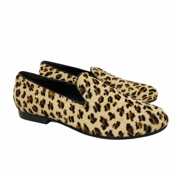 Cecilia Bringheli Leopard Calf Hair Loafer Shoes