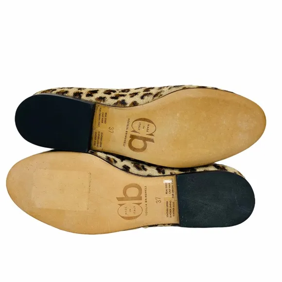 Cecilia Bringheli Leopard Calf Hair Loafer Shoes