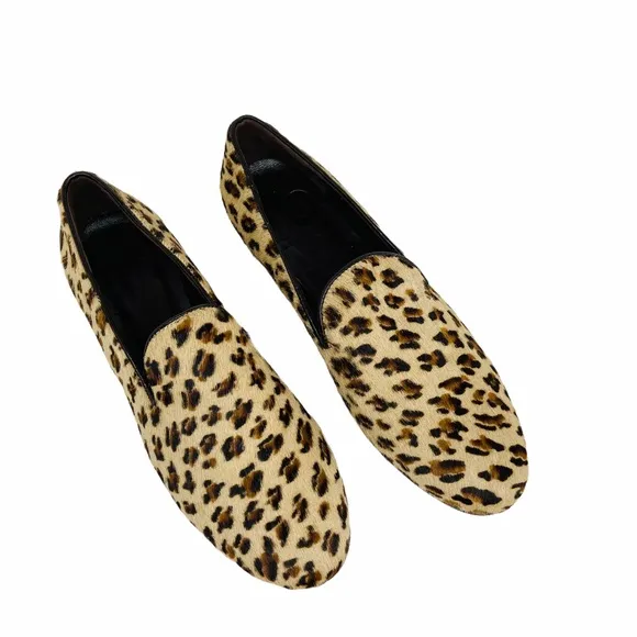 Cecilia Bringheli Leopard Calf Hair Loafer Shoes