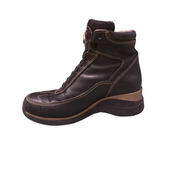 Cesare Paciotti 4US Leather Ankle Boots Black/Brown Stitching –Size EU 41 / US 9
