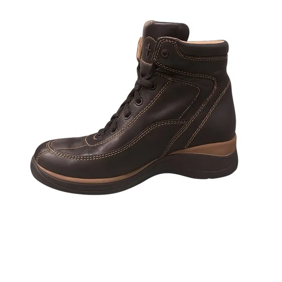 Cesare Paciotti 4US Leather Ankle Boots Black/Brown Stitching –Size EU 41 / US 9