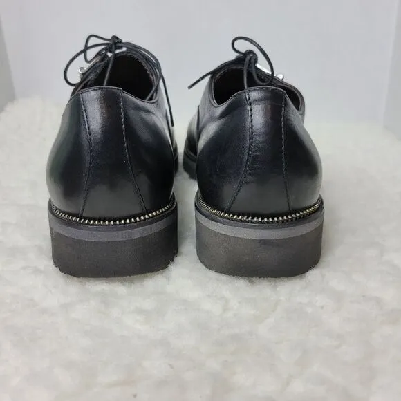 Cesare Paciotti Mens Shoes  Size 7 Black Leather Oxford Derby Luxury