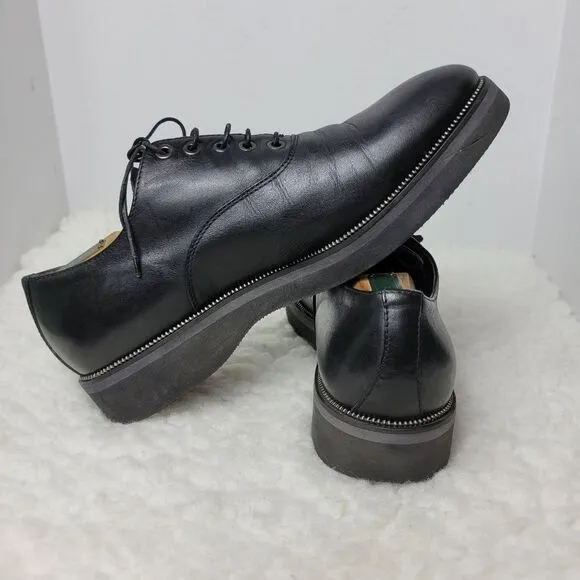 Cesare Paciotti Mens Shoes  Size 7 Black Leather Oxford Derby Luxury