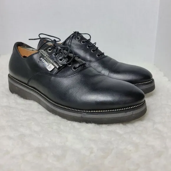 Cesare Paciotti Mens Shoes  Size 7 Black Leather Oxford Derby Luxury