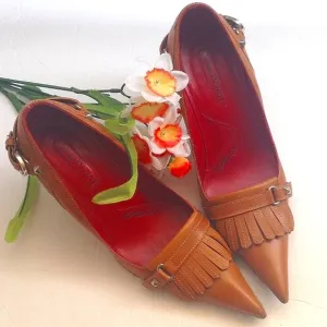 CESARE PACIOTTI - Vintage Luxury Leather Kiltie Heels; 2005 Fall/Winter …