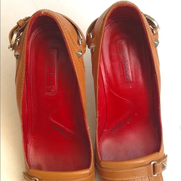 CESARE PACIOTTI - Vintage Luxury Leather Kiltie Heels; 2005 Fall/Winter …