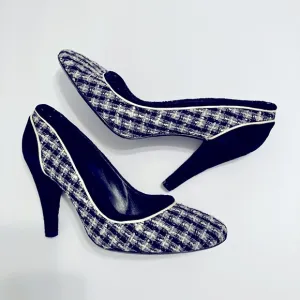 Chanel Tweed Pumps VGUC Size EU 40 black and white or cream