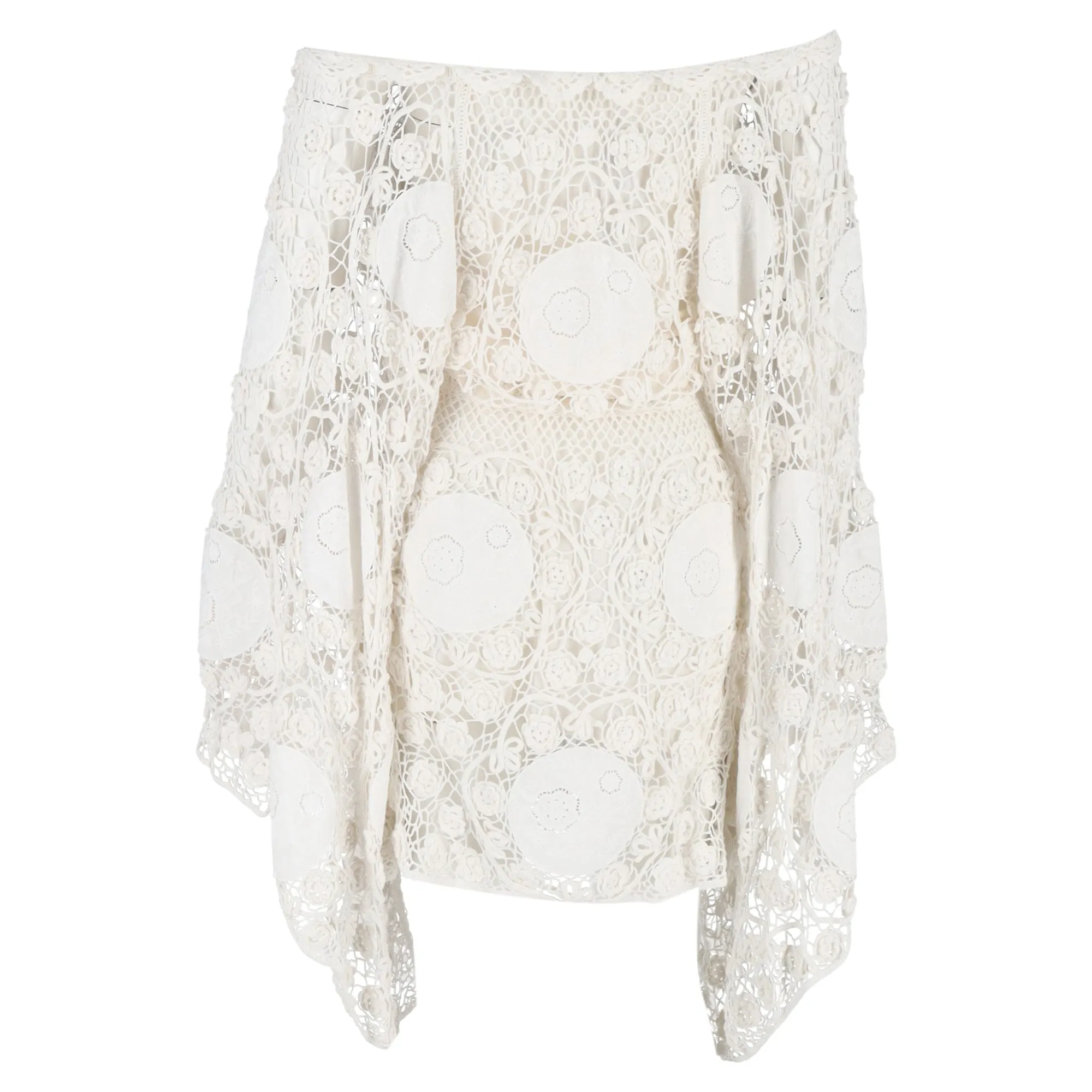Chloé shoulder crocheted mini dress
