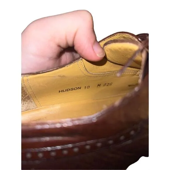 Chocolate Brown Mezlan Hudson Derby Dress Shoes Size 10
