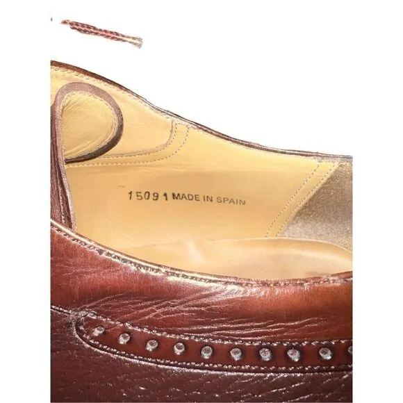 Chocolate Brown Mezlan Hudson Derby Dress Shoes Size 10