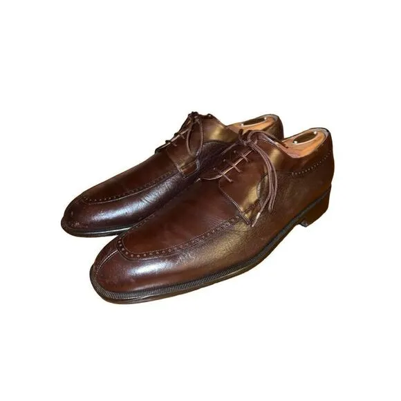 Chocolate Brown Mezlan Hudson Derby Dress Shoes Size 10