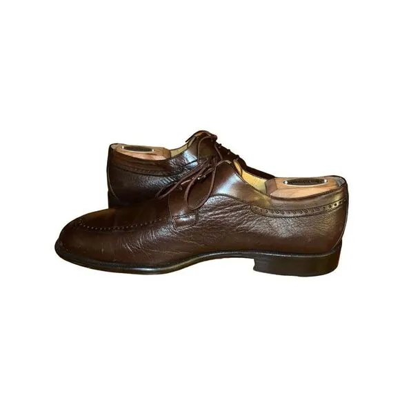 Chocolate Brown Mezlan Hudson Derby Dress Shoes Size 10